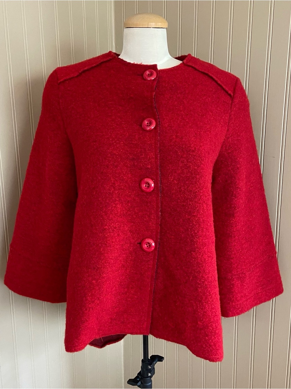 Marisa & Marie Made in Italy Red Wool Jacker Women’s Size Small